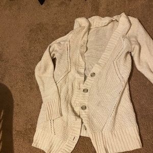 White cardigan